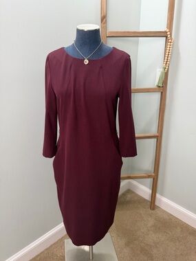 M.M.LaFleur Burgundy Red Etsuko 2.0 Midi Dress Size 8